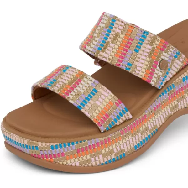 imageREEF Lofty Lux Hi Womens Fashion Platform Sandal Soft Molded FootbedBeachy Woven