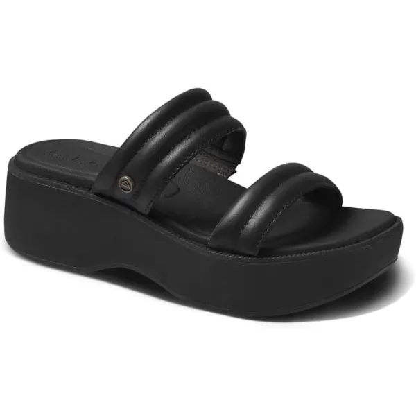 imageREEF Lofty Lux Hi Womens Fashion Platform Sandal Soft Molded FootbedBlack