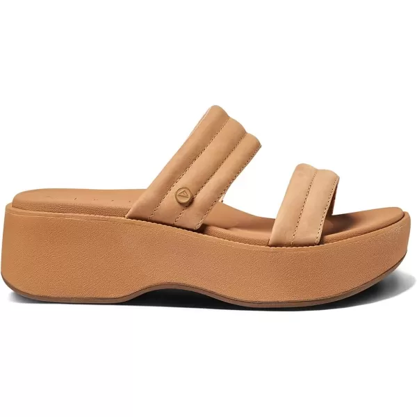 imageREEF Lofty Lux Hi Womens Fashion Platform Sandal Soft Molded FootbedNatural