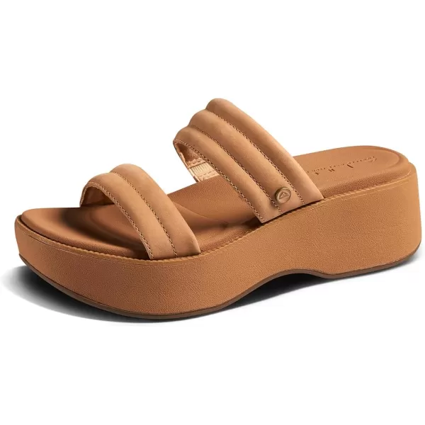 imageREEF Lofty Lux Hi Womens Fashion Platform Sandal Soft Molded FootbedNatural