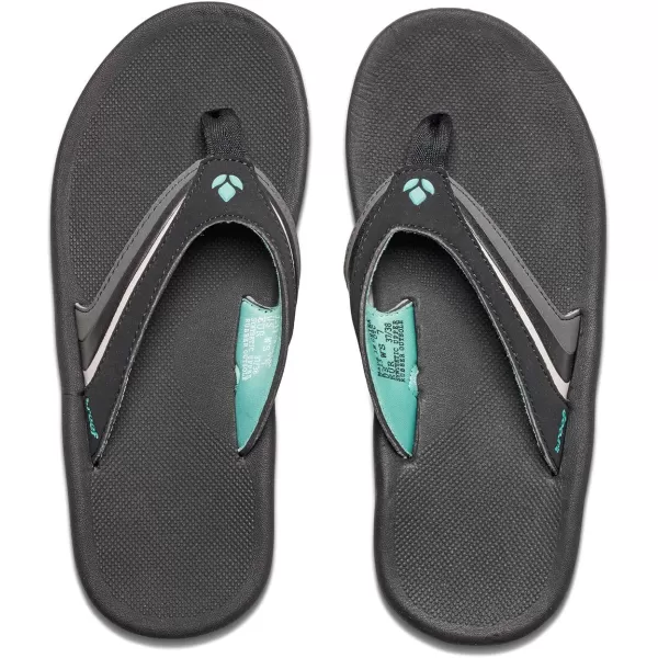 imageREEF Slap Womens Beach Flip Flop Arch Support Durable Outsole Water FriendlyBlackBlackAqua