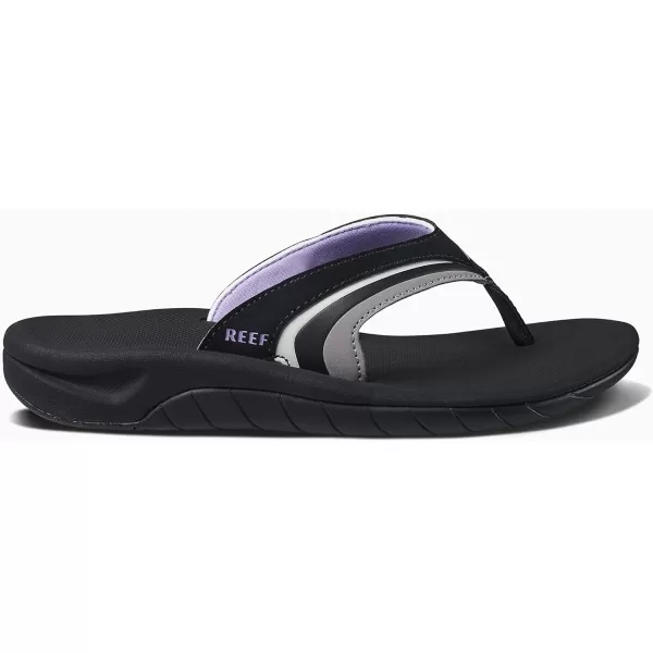 imageREEF Slap Womens Beach Flip Flop Arch Support Durable Outsole Water FriendlyGreyPurple