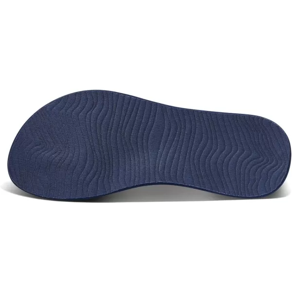 imageREEF Spring Woven Womens Beach Flip Flop Soft Woven Strap ampamp Cushion FootbedPeacoat Stripe