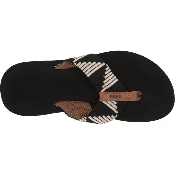 imageREEF Spring Woven Womens Beach Flip Flop Soft Woven Strap ampamp Cushion FootbedPebble