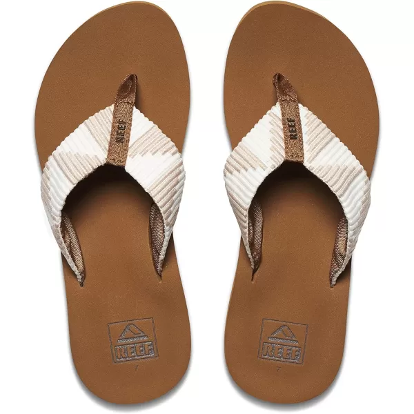 imageREEF Spring Woven Womens Beach Flip Flop Soft Woven Strap ampamp Cushion FootbedSand