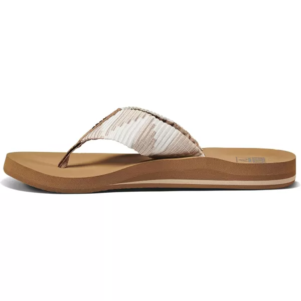 imageREEF Spring Woven Womens Beach Flip Flop Soft Woven Strap ampamp Cushion FootbedSand