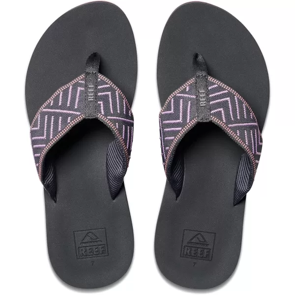imageREEF Spring Woven Womens Beach Flip Flop Soft Woven Strap ampamp Cushion FootbedShadow
