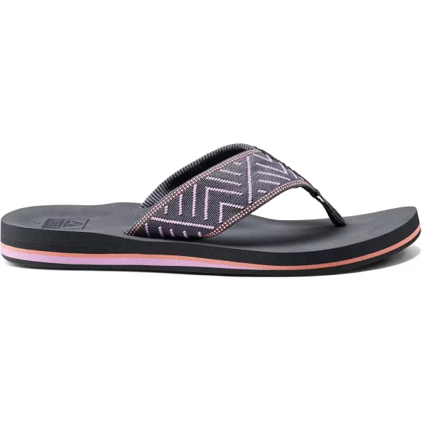 imageREEF Spring Woven Womens Beach Flip Flop Soft Woven Strap ampamp Cushion FootbedShadow