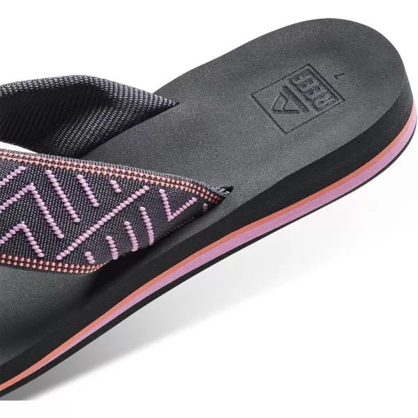 imageREEF Spring Woven Womens Beach Flip Flop Soft Woven Strap ampamp Cushion FootbedShadow