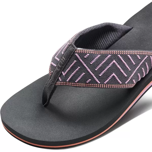 imageREEF Spring Woven Womens Beach Flip Flop Soft Woven Strap ampamp Cushion FootbedShadow