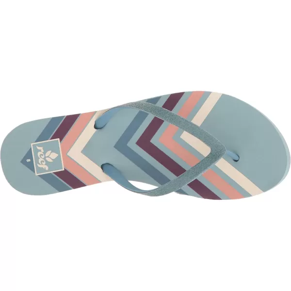 imageREEF Stargazer Womens Beach Flip Flop Super Lightweight and Soft Footbed Thin Glitter StrapBlue Chevron
