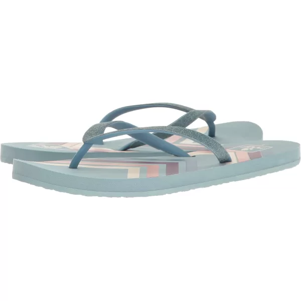 imageREEF Stargazer Womens Beach Flip Flop Super Lightweight and Soft Footbed Thin Glitter StrapBlue Chevron