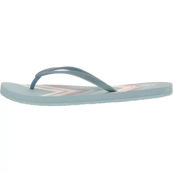 imageREEF Stargazer Womens Beach Flip Flop Super Lightweight and Soft Footbed Thin Glitter StrapBlue Chevron