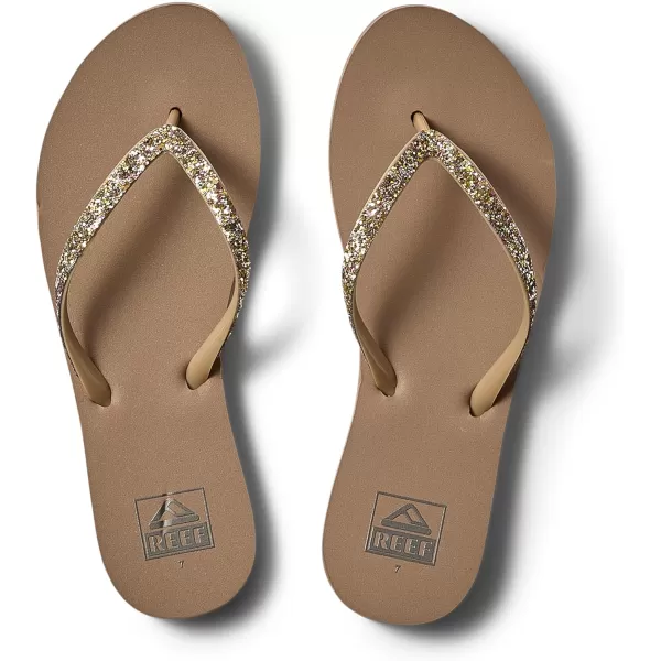 imageREEF Stargazer Womens Beach Flip Flop Super Lightweight and Soft Footbed Thin Glitter StrapGemstone