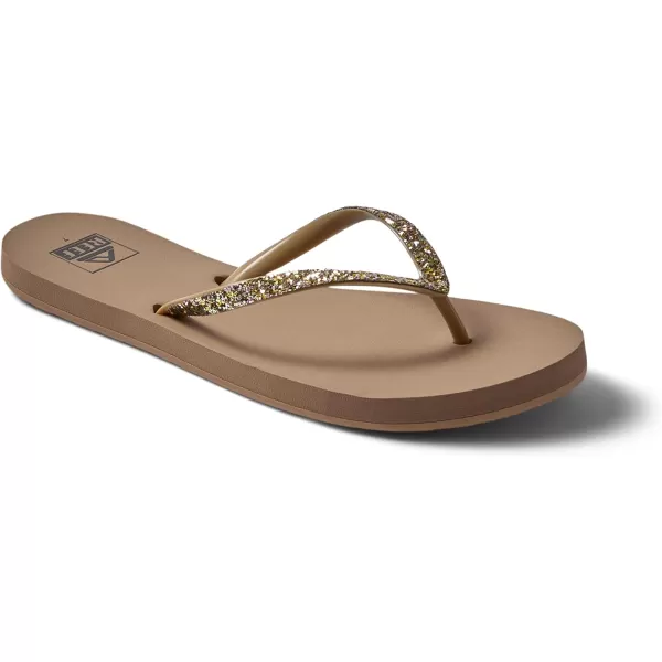 imageREEF Stargazer Womens Beach Flip Flop Super Lightweight and Soft Footbed Thin Glitter StrapGemstone