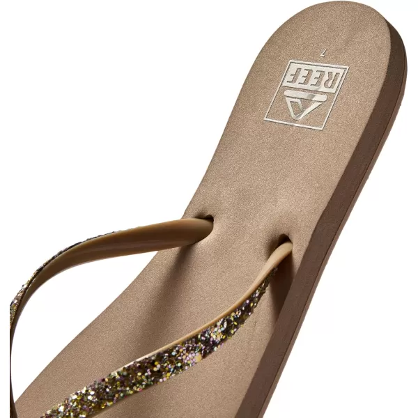 imageREEF Stargazer Womens Beach Flip Flop Super Lightweight and Soft Footbed Thin Glitter StrapGemstone
