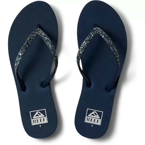imageREEF Stargazer Womens Beach Flip Flop Super Lightweight and Soft Footbed Thin Glitter StrapMermaid