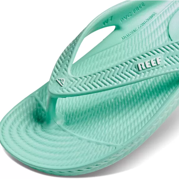 imageREEF Water Court Womens Beach Flip Flop Soft Cushion Footbed Water Friendly Arch SupportNeon Teal