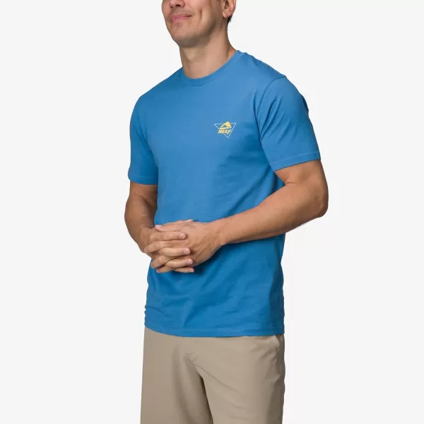 imageReef Mens Reef Logo Graphic Short Sleeve TeeParisn Blu Jojo