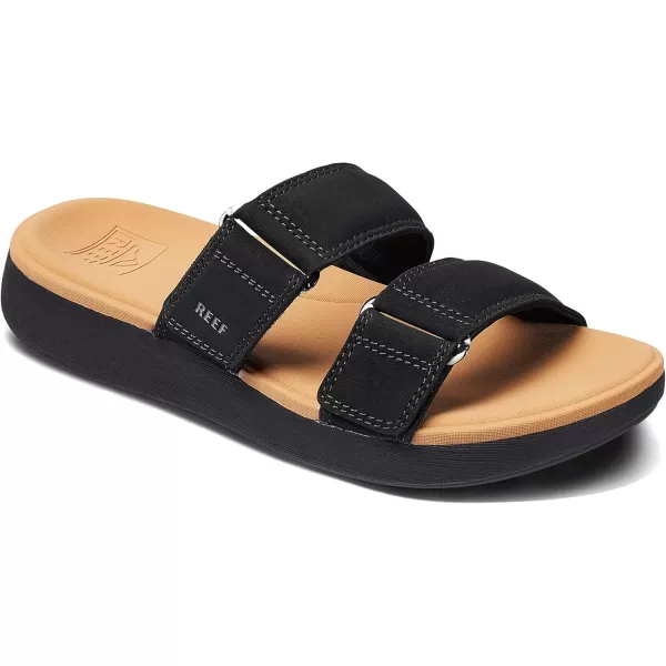 imageReef Womens Cushion Cloud Roa Sport SandalBlackTan