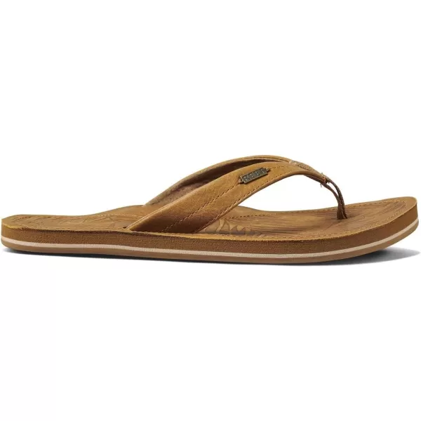 imageReef Womens Drift Away Leather SandalCaramel
