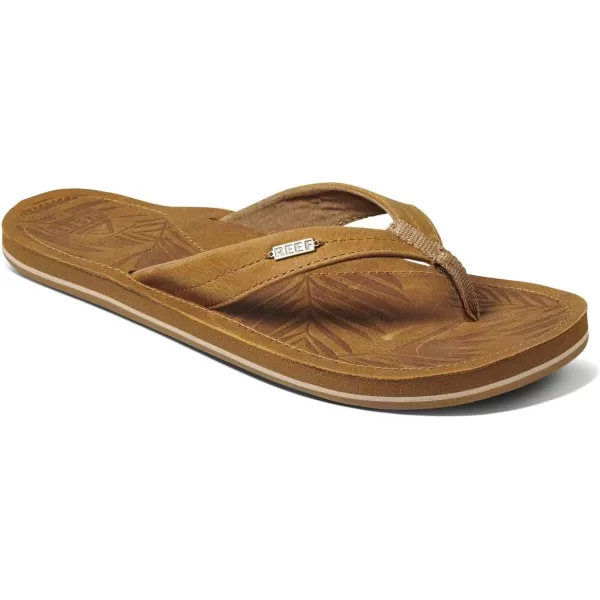 imageReef Womens Drift Away Leather SandalCaramel