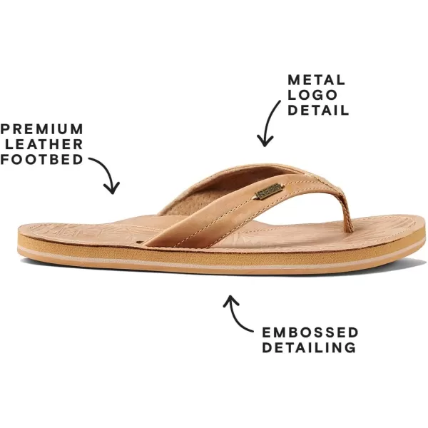 imageReef Womens Drift Away Leather SandalCookie Dough