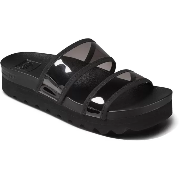 imageReef Womens Vista Hi Energy Slide SandalBlack Transparent