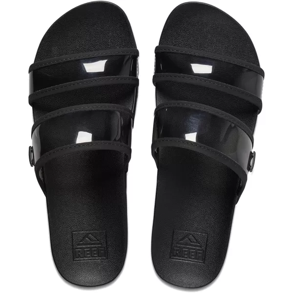 imageReef Womens Vista Hi Energy Slide SandalBlack Transparent