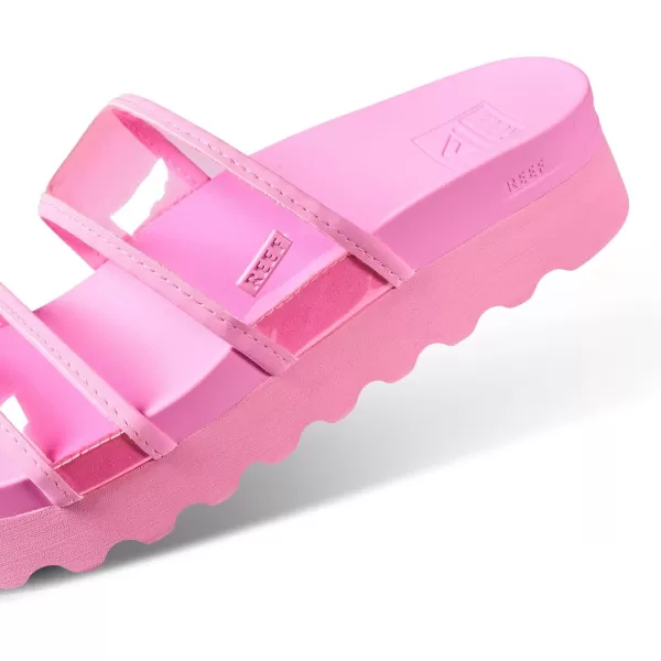 imageReef Womens Vista Hi Energy Slide SandalLight Neon Pink