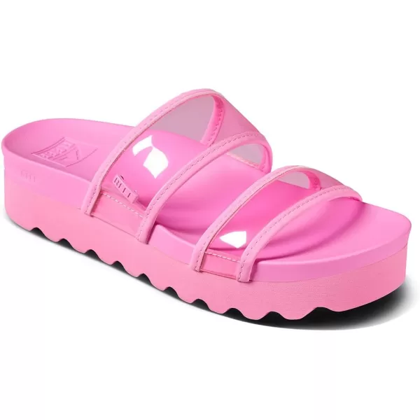 imageReef Womens Vista Hi Energy Slide SandalLight Neon Pink