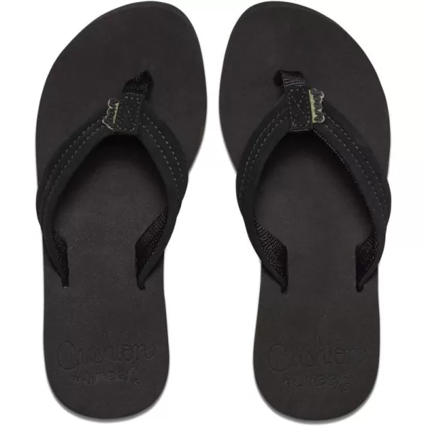 imageREEF Cushion Breeze Womens Flip Flop Ultra Soft Cushion Footbed Arch SupportBlackBlack