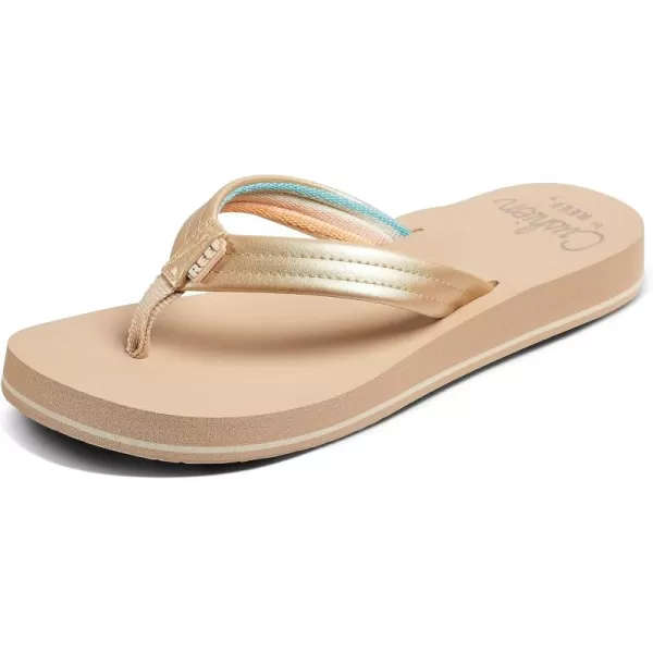 imageREEF Cushion Breeze Womens Flip Flop Ultra Soft Cushion Footbed Arch SupportGolden Hour