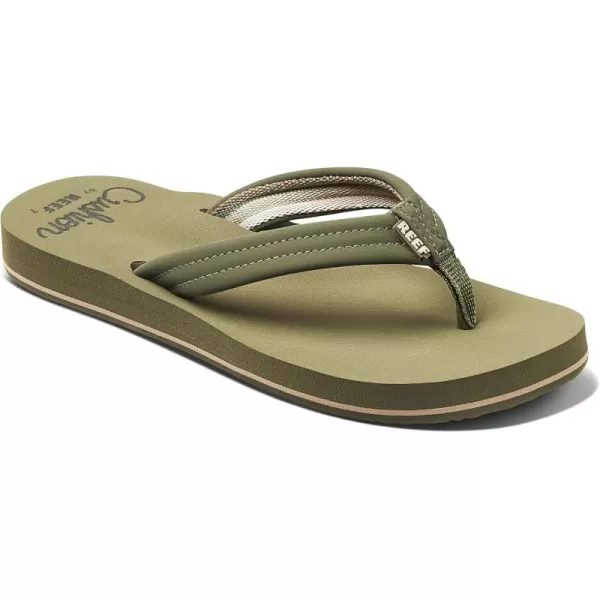 imageREEF Cushion Breeze Womens Flip Flop Ultra Soft Cushion Footbed Arch SupportOlive