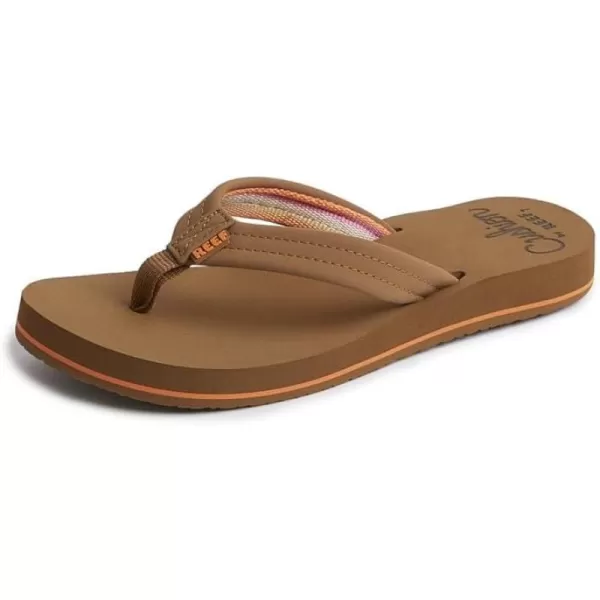 imageREEF Cushion Breeze Womens Flip Flop Ultra Soft Cushion Footbed Arch SupportTanSmoothie
