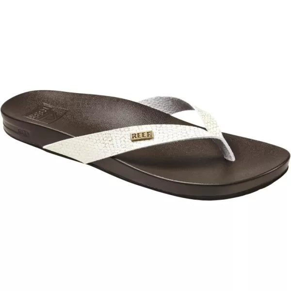 imageREEF Cushion Court Womens Flip Flop Molded Cushion Footbed Arch SupportBrown Sassy
