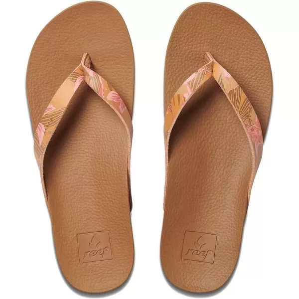 imageREEF Cushion Court Womens Flip Flop Molded Cushion Footbed Arch SupportHibiscus