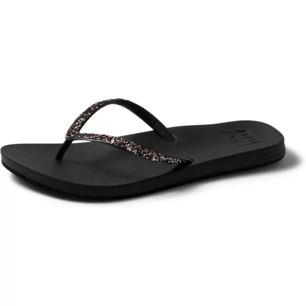 imageREEF Cushion Stargazer Womens Flip Flop Super Lightweight Ultra Soft Cushion FootbedBlackBronze