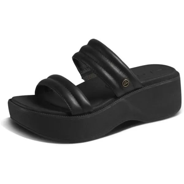 imageREEF Lofty Lux Hi Womens Fashion Platform Sandal Soft Molded FootbedBlack