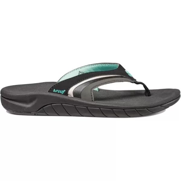 imageREEF Slap Womens Beach Flip Flop Arch Support Durable Outsole Water FriendlyBlackBlackAqua