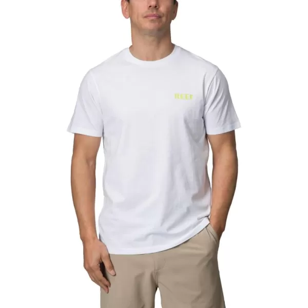imageReef Mens Reef Logo Graphic Short Sleeve TeeBright White Wellie Too