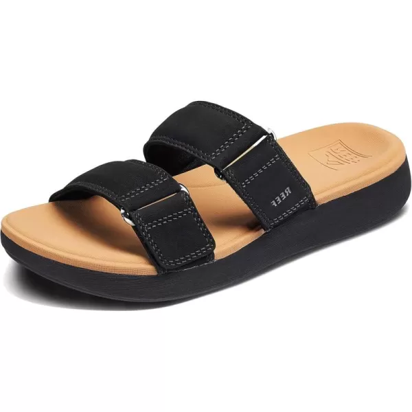 imageReef Womens Cushion Cloud Roa Sport SandalBlackTan