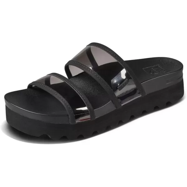 imageReef Womens Vista Hi Energy Slide SandalBlack Transparent