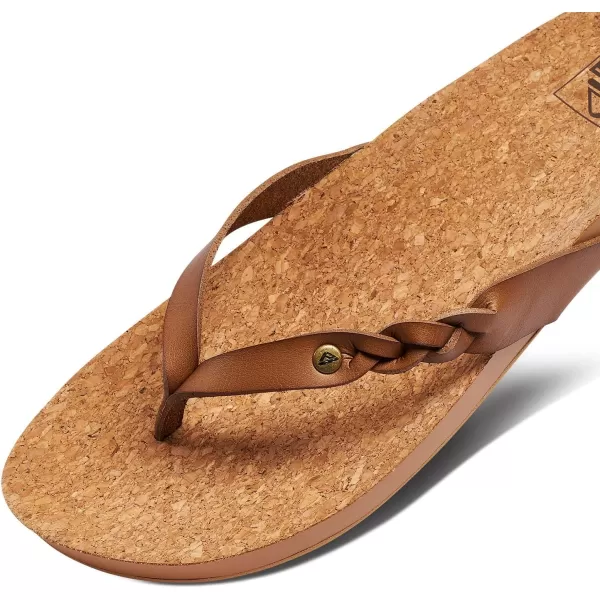 imageREEF Cushion Court Twist Womens Flip Flop Molded Cushion Footbed Arch SupportCoffee