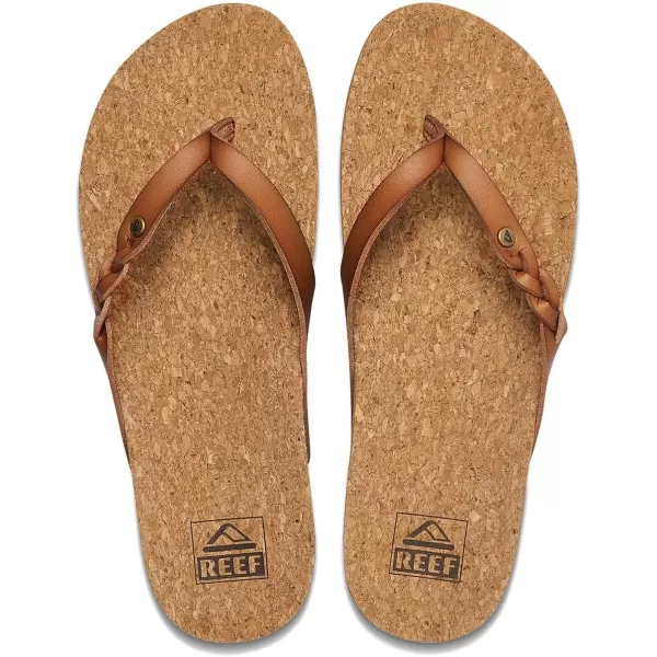 imageREEF Cushion Court Twist Womens Flip Flop Molded Cushion Footbed Arch SupportCoffee