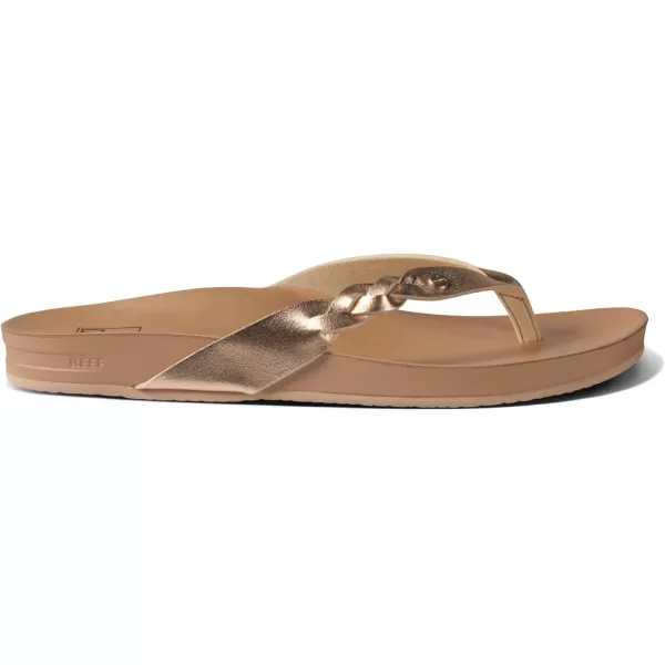 imageREEF Cushion Court Twist Womens Flip Flop Molded Cushion Footbed Arch SupportGolden Hour