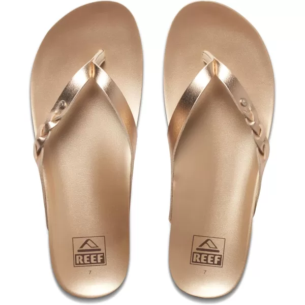imageREEF Cushion Court Twist Womens Flip Flop Molded Cushion Footbed Arch SupportGolden Hour