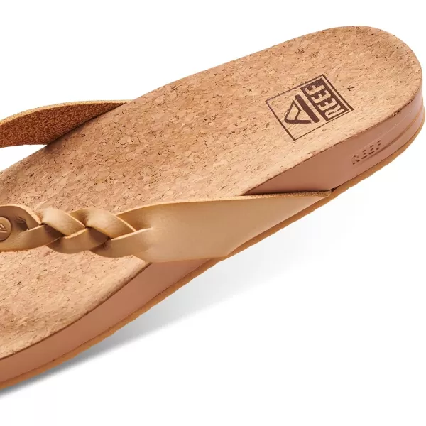 imageREEF Cushion Court Twist Womens Flip Flop Molded Cushion Footbed Arch SupportSeashell