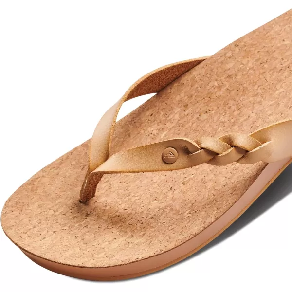 imageREEF Cushion Court Twist Womens Flip Flop Molded Cushion Footbed Arch SupportSeashell