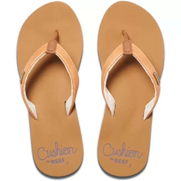 imageREEF Cushion Sands Womens Beach Flip Flop Ultra Soft Cushion Footbed Arch SupportNatural
